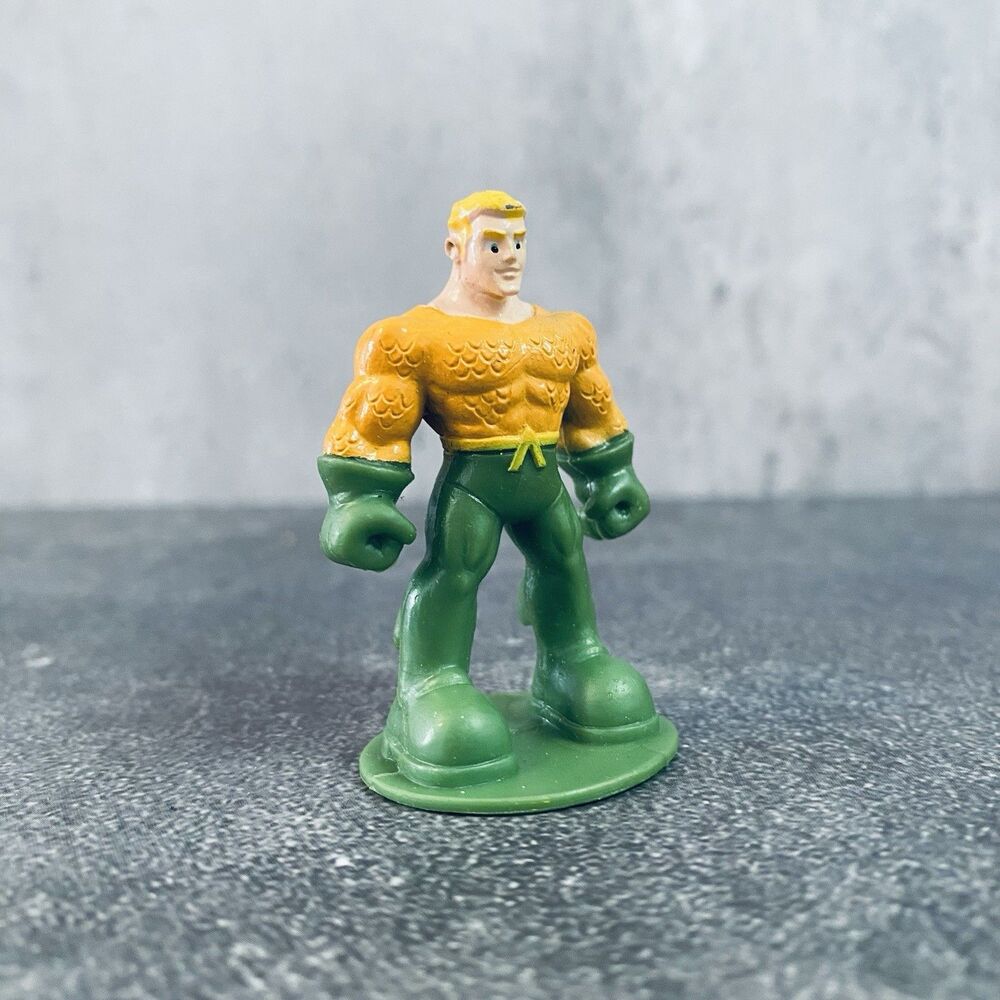 DC Comics Aquaman Vintage Miniature Action Figure 2.5” Green Yellow Superhero